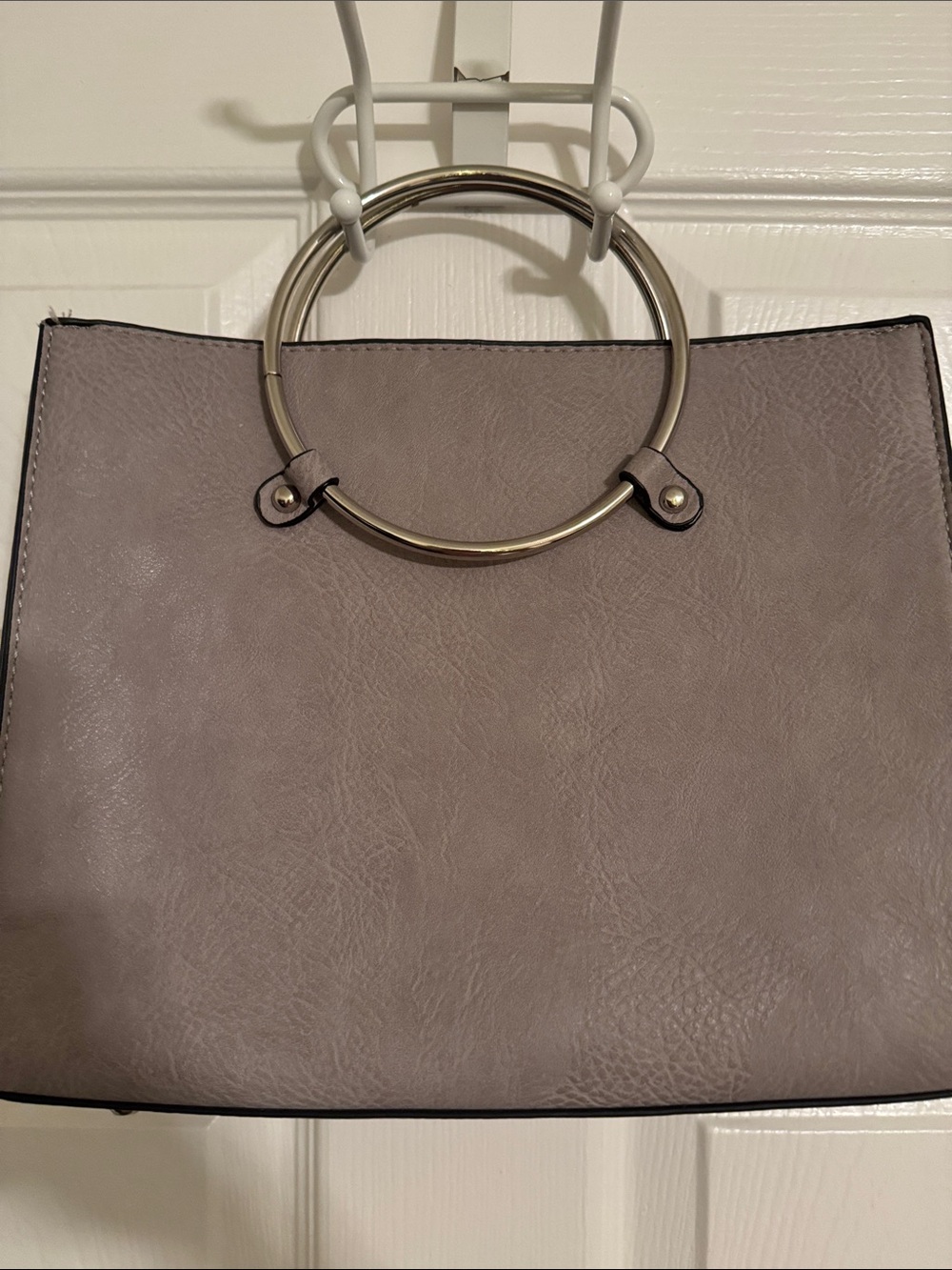 Classic Ring-Handle Tote Bag in Taupe